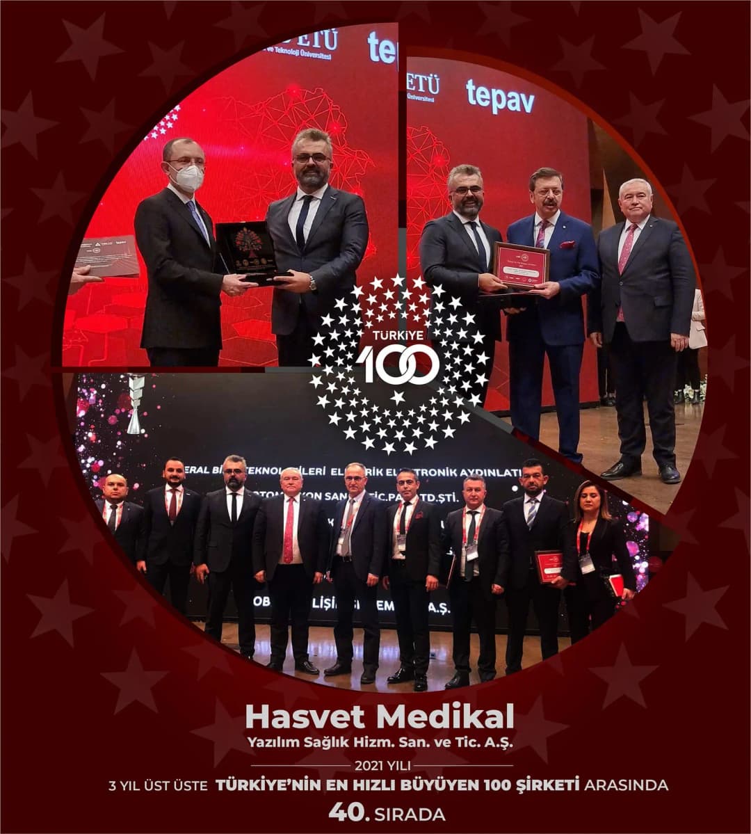3 yıl üst üste Türkiye’nin En Hızlı Büyüyen 100 Şirketi Ödülü Hasvet A.Ş.`ye..(TOBB-2022)